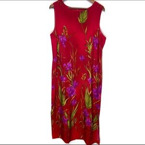 Koret women’s 16 red floral sleeveless dress